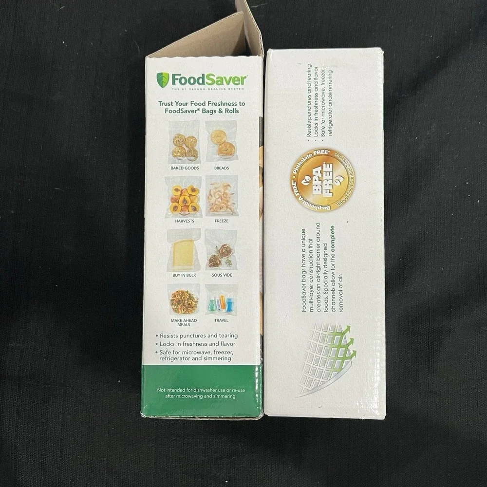 NEW FoodSaver 8‎ inch x 20 foot Vacuum Seal Heat-Seal Rolls 2-Pack